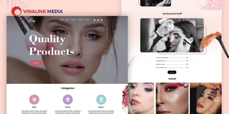 Mẫu Landing Page bán hàng mỹ phẩm, làm đẹp 2024